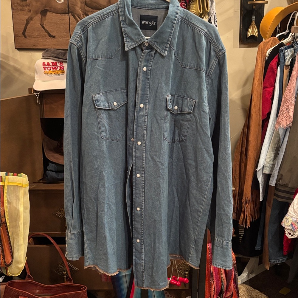 Denim Wrangler Pearl Snap